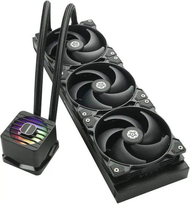 Alt view image 4 of 8 - ENERMAX LIQMAXFLO SR 360 ARGB AIO CPU Liquid Cooler - 60mm VRM Fan up to 3000 RPM, PWM-Controlled Pump, 360mm Radiator, Triple Silent Flow120mm FDB Fans, 370W TDP - AMD AM5 & Intel LGA 1851/1700 Ready