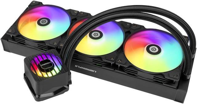 ENERMAX LIQMAXFLO 360 ARGB AIO CPU Liquid Cooler - 60mm VRM Fan up to 3000  RPM, PWM-Controlled Pump, 38mm Thick Radiator, Triple Pressure-Optimized  Silent Flow 120mm FDB Fans up to 1800 RPM