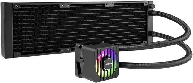 Alt view image 7 of 8 - ENERMAX LIQMAXFLO 360 ARGB AIO CPU Liquid Cooler - 60mm VRM Fan up to 3000 RPM, PWM-Controlled Pump, 38mm Thick Radiator, Triple Pressure-Optimized Silent Flow 120mm FDB Fans up to 1800 RPM, 400W TDP - AMD AM5 & Intel LGA1700 Ready