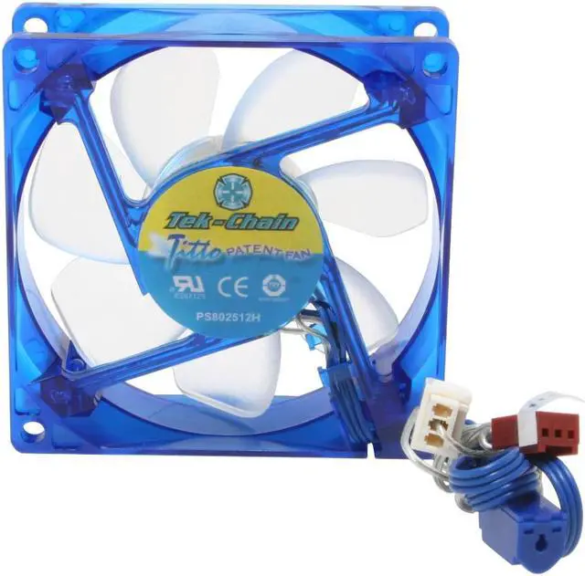 Alt view image 2 of 5 - GENERIC TC- 8CAS-BL 80mm 4 Blue LEDs LED Case Cooling Fan
