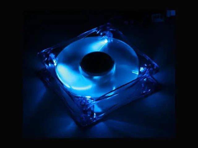Alt view image 3 of 5 - GENERIC TC- 8CAS-BL 80mm 4 Blue LEDs LED Case Cooling Fan