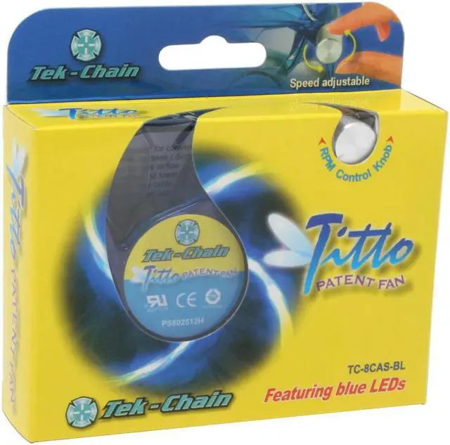 Alt view image 5 of 5 - GENERIC TC- 8CAS-BL 80mm 4 Blue LEDs LED Case Cooling Fan