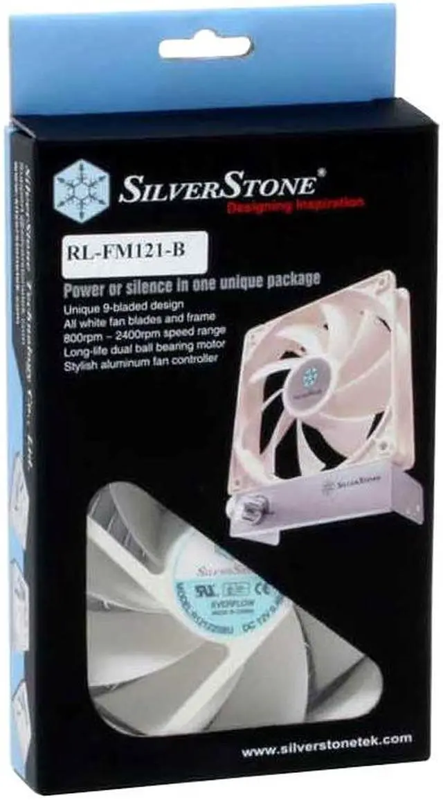 Alt view image 5 of 5 - SilverStone FM121-B Case Cooling Fan