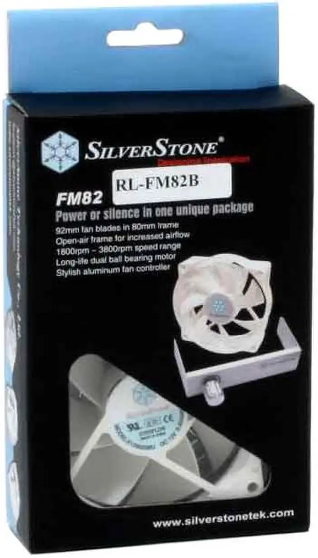 Alt view image 4 of 4 - SilverStone FM82-B 92mm Case Fan