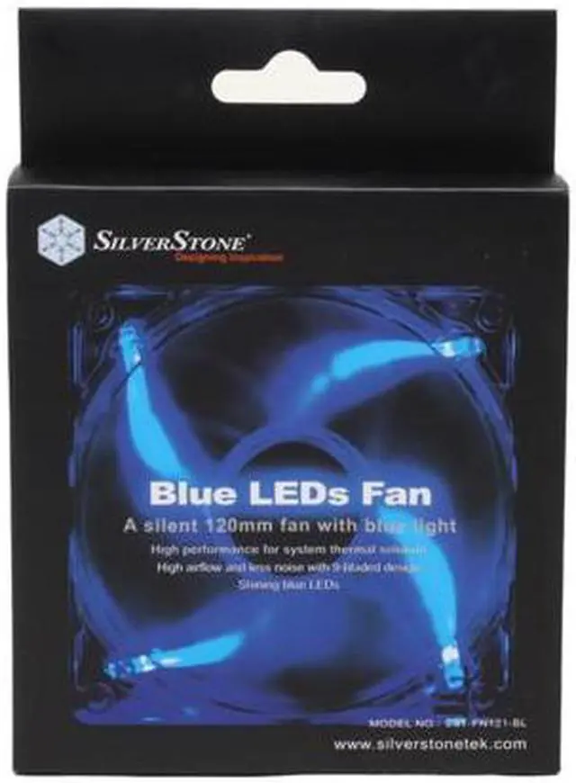 Alt view image 7 of 7 - SilverStone FN121-BL Blue LED Case cooler