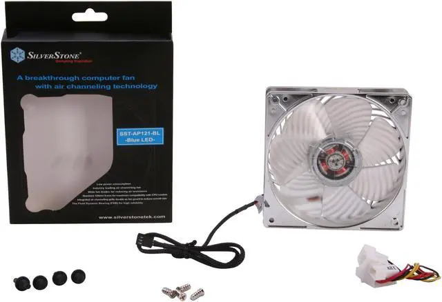 Alt view image 6 of 6 - SilverStone Air Penetrator AP121-L AP121-BL Blue LED Case Fan