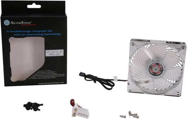 Alt view image 5 of 5 - SilverStone Air Penetrator AP121-L AP121-WL White LED Case Fan