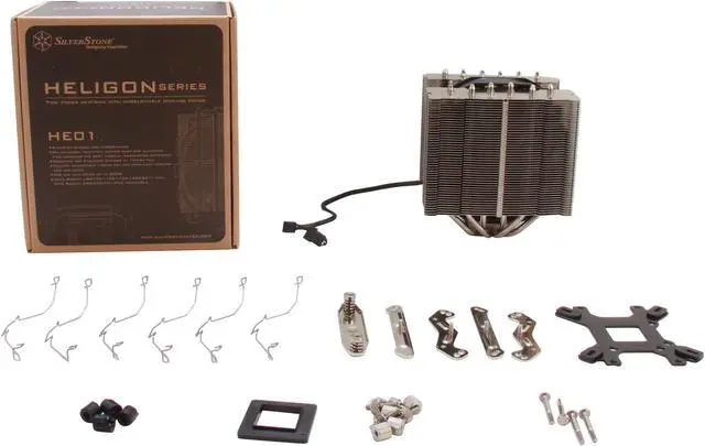 Alt view image 5 of 5 - SilverStone Heligon HE01 CPU Cooler with 140mm fan for Intel socket LGA 775 / 1155 / 1156 / 1366 / 2011, AMD socket  AM2 / AM3 / FM1 / FM2. Copper base heatpipe and Aluminum fins