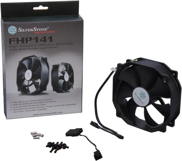 Alt view image 7 of 6 - SilverStone FHP-141 140mm (120mm mounting holes) Case Fan