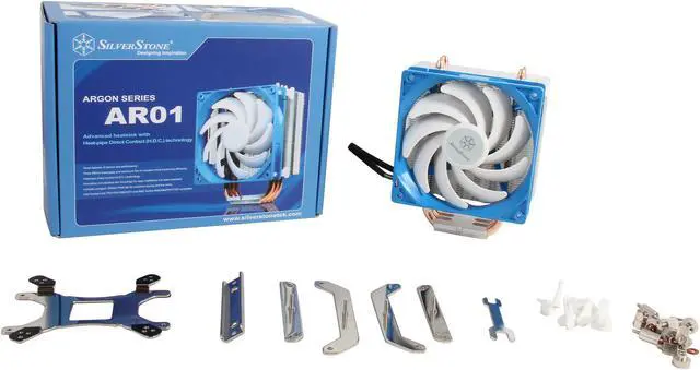 Alt view image 6 of 6 - SilverStone Argon Series AR01 CPU Cooler with 120mm Fan for socket LGA775/1155/1156/1366/2011, AM2/AM3/FM1/FM2