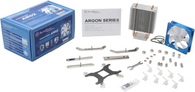 Alt view image 8 of 8 - SilverStone Argon Series AR02 CPU Cooler with 92mm Fan for socket LGA775/1155/1156/1366/2011, AM2/AM3/FM1/FM2