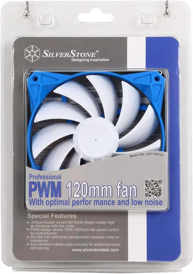 Alt view image 6 of 6 - SilverStone FW122 120mm Professional PWM Fan with Optimal Performance and Low Noise