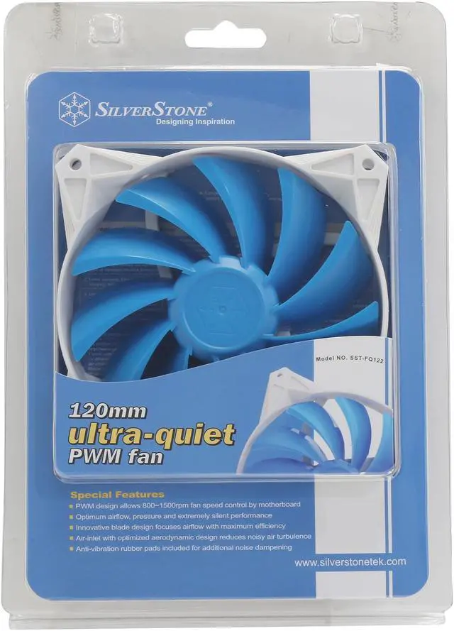 Alt view image 5 of 5 - SILVERSTONE FQ122 120mm Ultra-Quiet PWM Fan