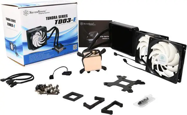 Alt view image 9 of 9 - SILVERSTONE TD03-E Durable High-Performance All-In-One Liquid CPU Cooler with Dual Adjustable 120mm PWM Fans