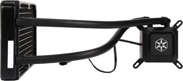 Alt view image 2 of 10 - SILVERSTONE TD02-LITE Durable High-Performance All-In-One Liquid CPU Cooler with Dual Adjustable 120mm PWM Fans