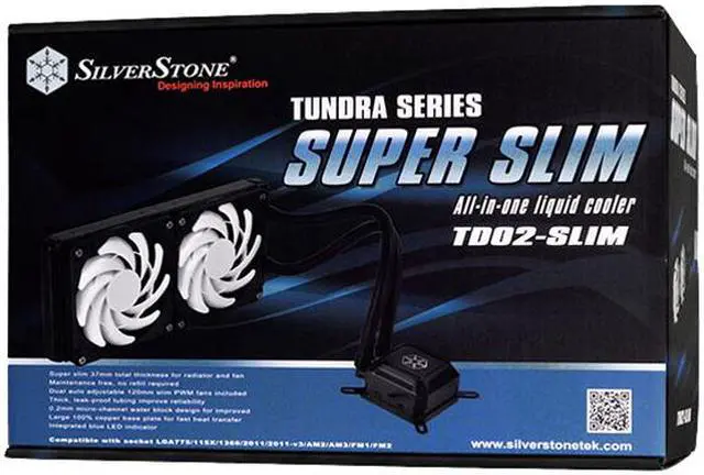 Alt view image 6 of 6 - SILVERSTONE Tundra SST-TD02-SLIM-V2 Water Cooler