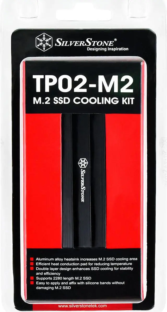 Alt view image 7 of 7 - SilverStone SST-TP02-M2 M.2 SSD Cooling Kit