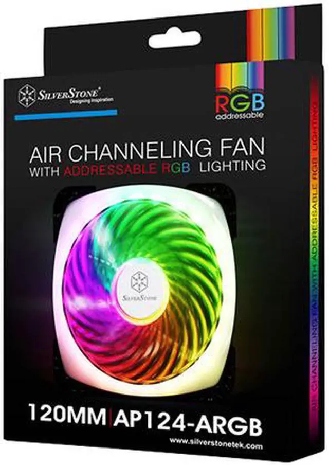 Alt view image 8 of 8 - SilverStone AP Series SST-AP124-ARGB 120mm Addressable RGB LED Case Fan