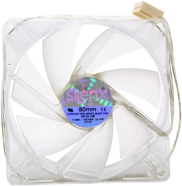 Alt view image 2 of 4 - SilenX IXP-54-14B 80mm Blue LED Case fan