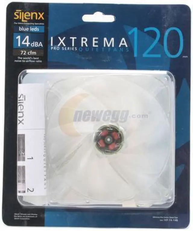 Alt view image 4 of 4 - SilenX IXP-74-14B Blue LED Case Fan