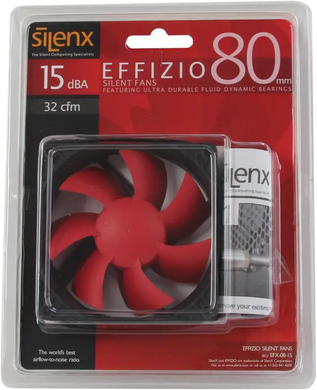 Alt view image 6 of 6 - SilenX EFX-08-15 80mm Effizio Quiet Case Fan