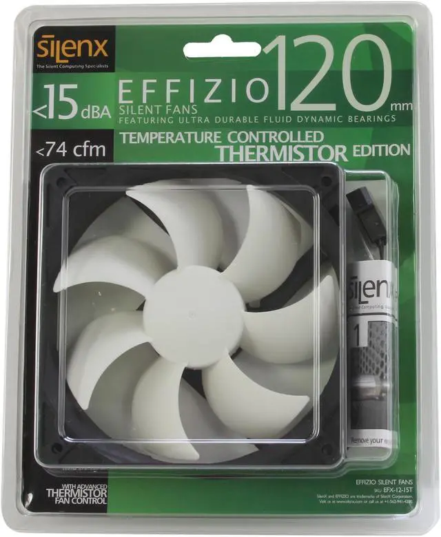Alt view image 6 of 6 - SilenX Effizio Thermistor EFX-12-15T 120mm Case Fan