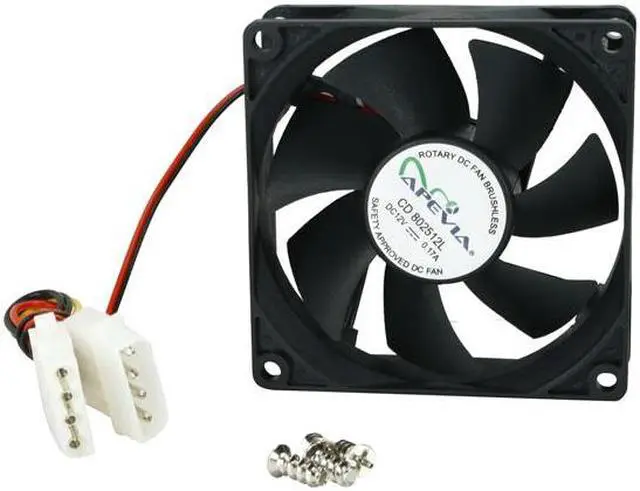 Alt view image 5 of 5 - APEVIA CF4S-BK 80mm Case cooler
