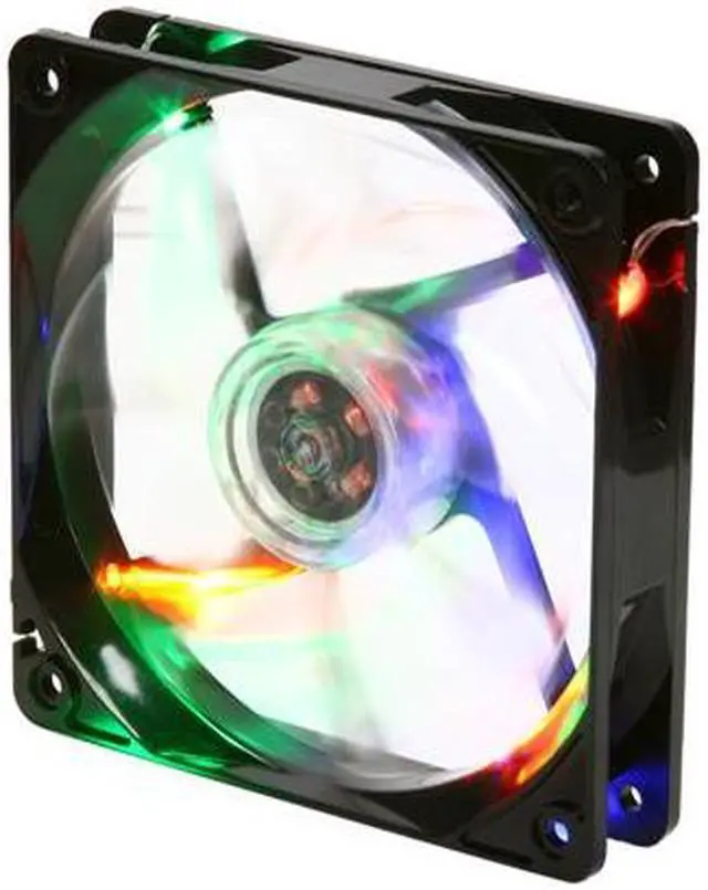 Main image of APEVIA  CF12SL-B4C  120mm UV multi-color LED fan w/3-pin and 4-pin connectors and black grill