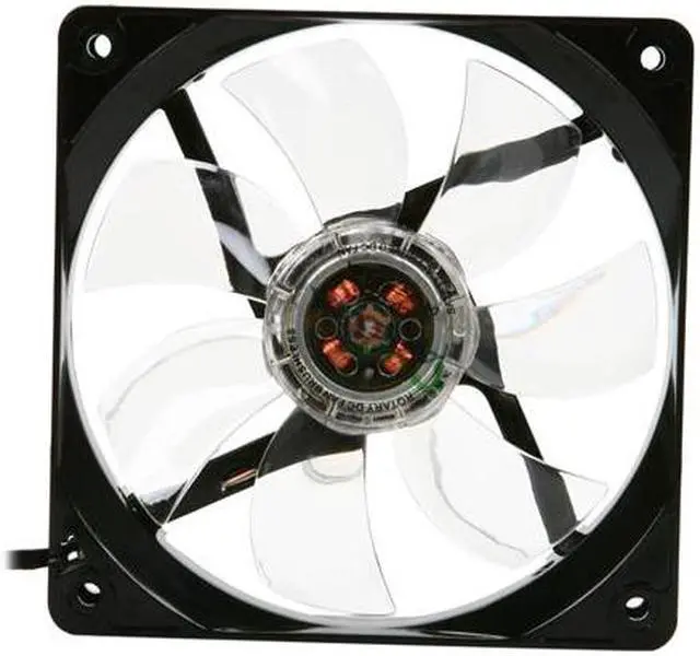 Alt view image 2 of 5 - APEVIA  CF12SL-B4C  120mm UV multi-color LED fan w/3-pin and 4-pin connectors and black grill