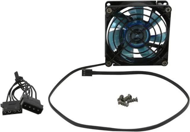 Alt view image 4 of 4 - APEVIA CF8SL-BBL 80mm Blue LED Case Fan w/Grill