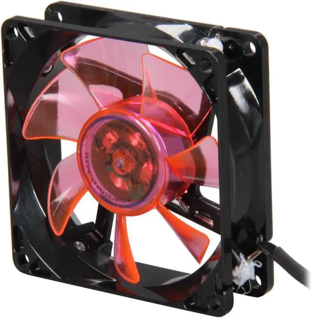 Alt view image 2 of 4 - APEVIA CF8SL-BRD 80mm Red LED Case Fan w/Grill
