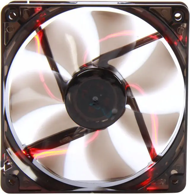 Main image of APEVIA CF12SL-TRD 120mm UV red LED fan w/3-pin and 4-pin connectors and black grill