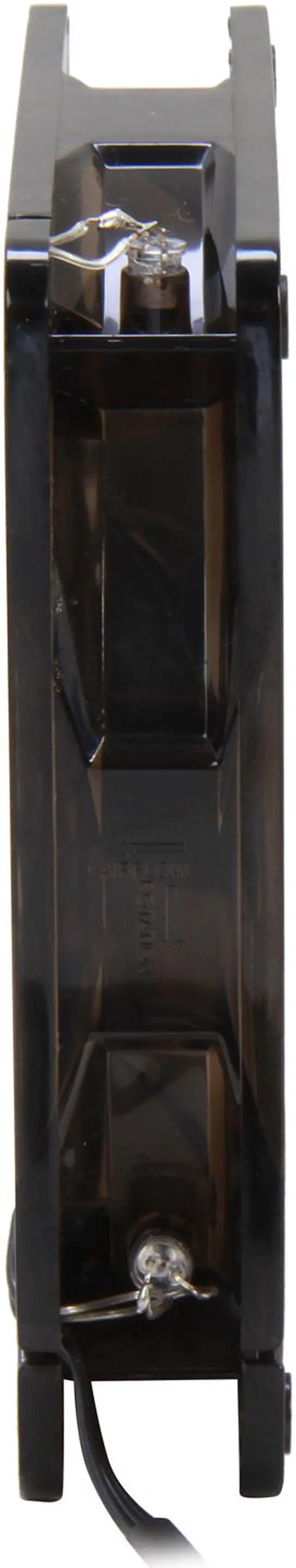 Alt view image 3 of 6 - APEVIA CF12SL-TRD 120mm UV red LED fan w/3-pin and 4-pin connectors and black grill