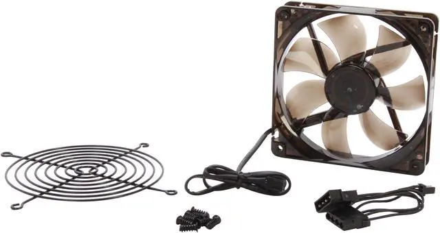 Alt view image 5 of 6 - APEVIA CF12SL-TRD 120mm UV red LED fan w/3-pin and 4-pin connectors and black grill