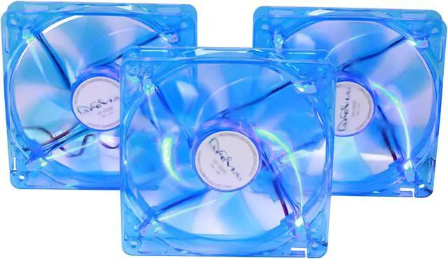 Main image of APEVIA CF312SL-UBL 120mm UV Blue LED Cooling Fan 3 in 1 pack