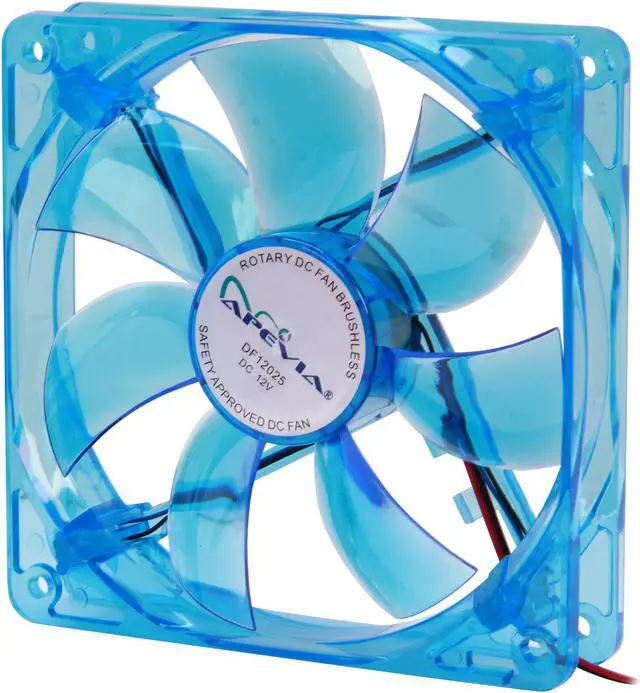 Alt view image 3 of 6 - APEVIA CF312SL-UBL 120mm UV Blue LED Cooling Fan 3 in 1 pack