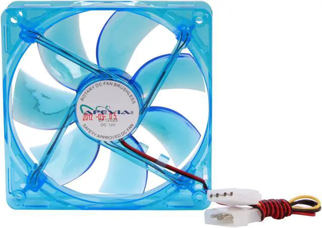 Alt view image 5 of 6 - APEVIA CF312SL-UBL 120mm UV Blue LED Cooling Fan 3 in 1 pack