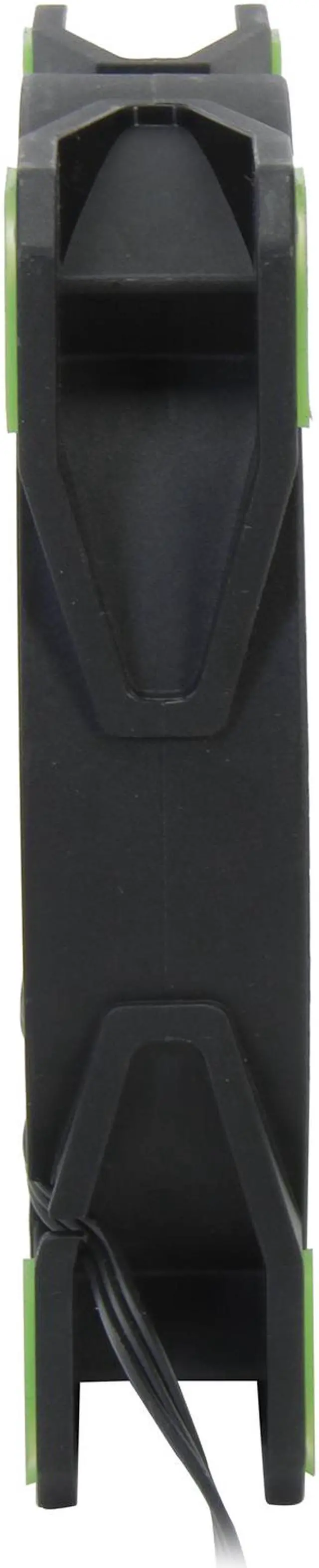 Alt view image 3 of 5 - APEVIA CF12SL-SGN Green LED Case Fan w/ Anti-Vibration Rubber Pads