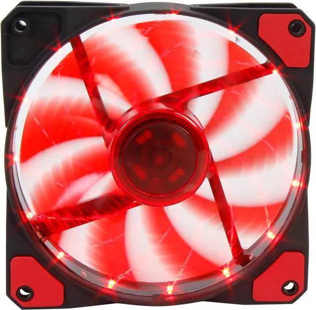 Main image of APEVIA CF12SL-SRD Red LED Case Fan w/ Anti-Vibration Rubber Pads