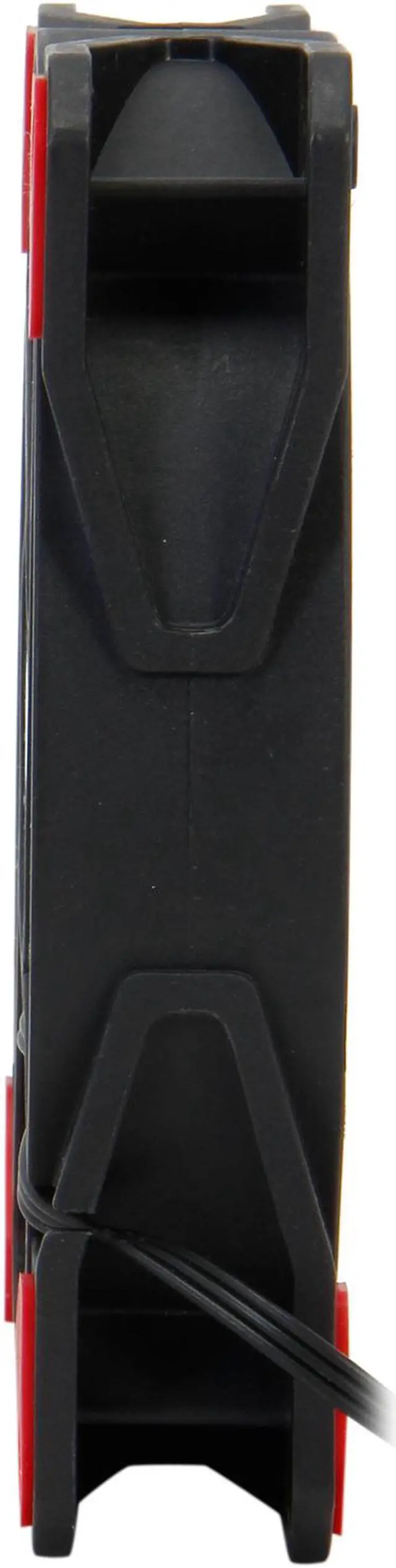 Alt view image 3 of 5 - APEVIA CF12SL-SRD Red LED Case Fan w/ Anti-Vibration Rubber Pads