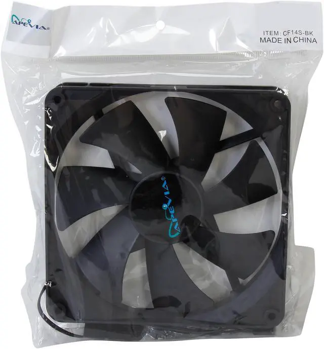 Alt view image 5 of 5 - APEVIA CF14S-BK 140mm Case Fan