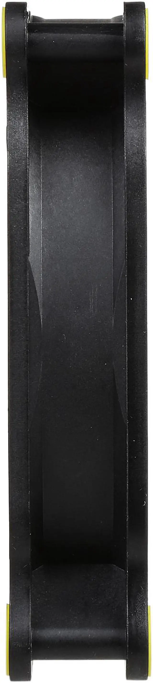 Alt view image 3 of 5 - APEVIA 512L-DYL Yellow LED 4pin+3pin Case Fan w/15x Anti-Vibration Rubber Pads (5 in 1 pack)