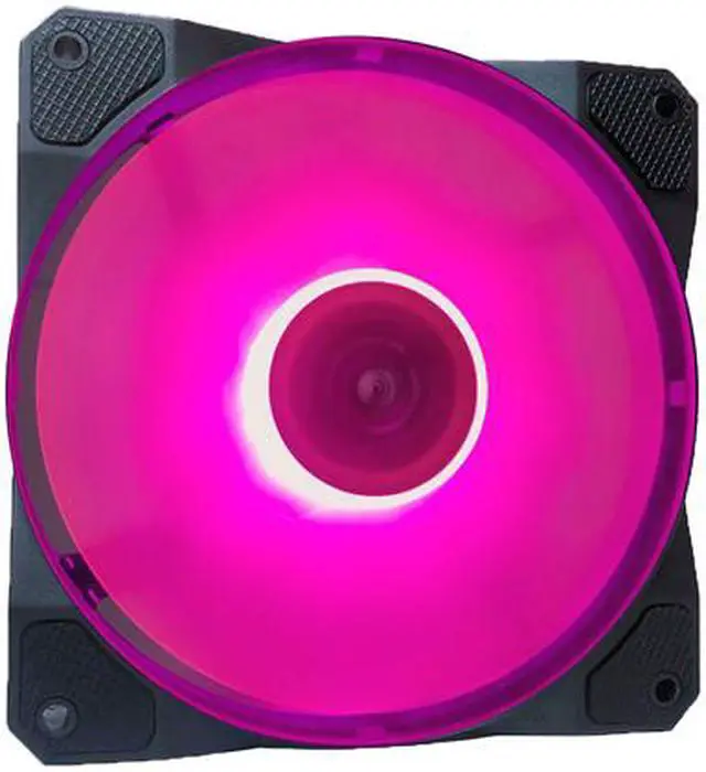 Alt view image 2 of 5 - APEVIA CO512L-PK Cosmos 120mm Pink LED Ultra Silent Case Fan w/ 16 LEDs & Anti-Vibration Rubber Pads (5 Pack)