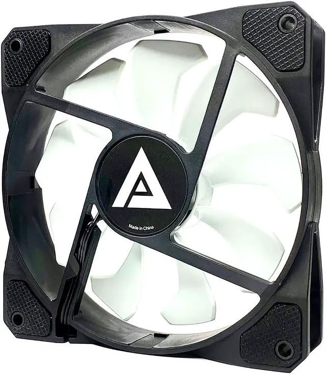Alt view image 2 of 4 - APEVIA 1012S-WB 120mm Non-LED Black/White Fan with Anti-Vibration Rubber Pads (10 Pack)