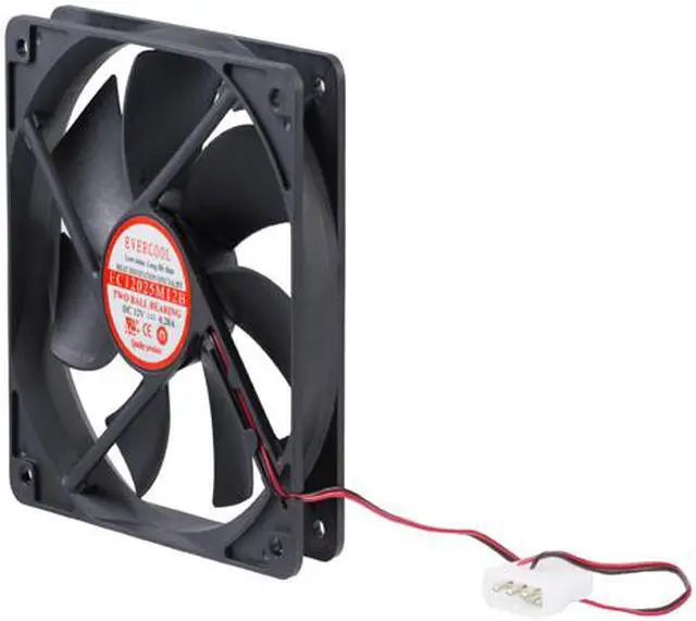 Alt view image 2 of 2 - StarTech.com 120x25mm Dual Ball Bearing Computer Case Fan with LP4 Connector FANBOX12 (Black)