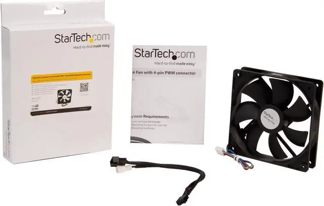 Alt view image 5 of 5 - StarTech.com 120x25mm Computer Case Fan with PWM - Pulse Width Modulation Connector - Black (FAN12025PWM)