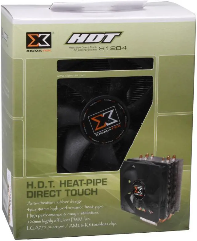 Alt view image 14 of 14 - XIGMATEK HDT-S1284EE 120mm Rifle CPU Cooler