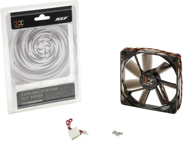 Alt view image 4 of 4 - XIGMATEK FCB (Fluid Circulative Bearing) Cooling System XLF XLF-F1455 140mm White LED Black Case Fan PSU Molex Adapter/extender included