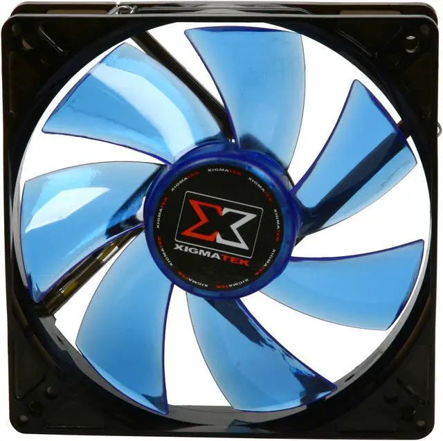 Alt view image 2 of 5 - XIGMATEK FCB (Fluid Circulative Bearing) Cooling System XLF XLF-F1256 120mm LED Blue Case Fan PSU Molex Adapter/extender included
