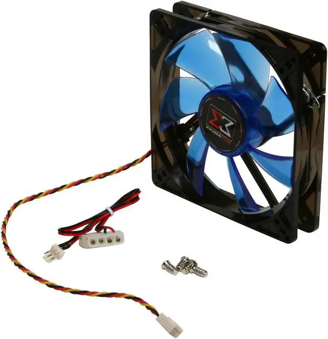 Alt view image 4 of 5 - XIGMATEK FCB (Fluid Circulative Bearing) Cooling System XLF XLF-F1256 120mm LED Blue Case Fan PSU Molex Adapter/extender included